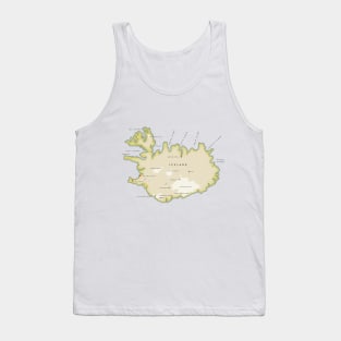 Iceland map Tank Top